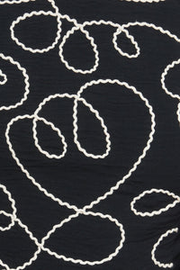 BLACK CANVAS WOVEN TOP