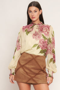 ROMANTIC HERITAGE WOVEN TOP