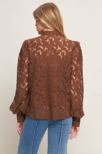 ROMANTIC SHADE WOVEN LACE TOP