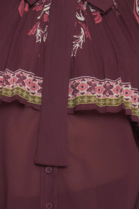 AZTEC CHERRY WOVEN TOP