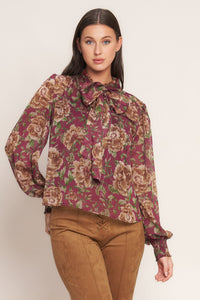 WHISPERING GARDEN WOVEN TOP
