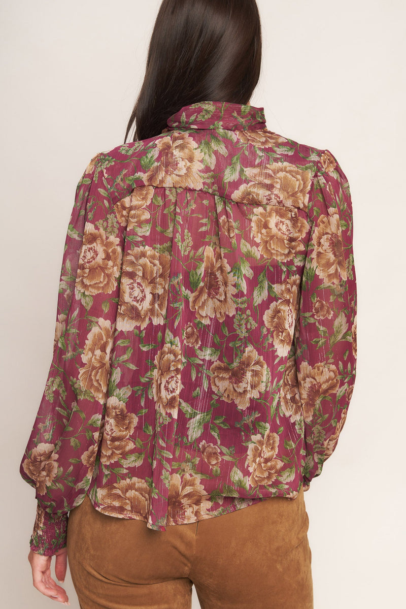WHISPERING GARDEN WOVEN TOP