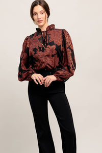 JUST DARK ENOUGH TO FEEL SPECIAL WOVEN TOP