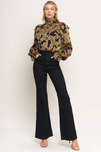 SHADOW GLINT WOVEN TOP