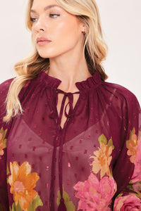 FLORA ROMANTICA WOVEN TOP