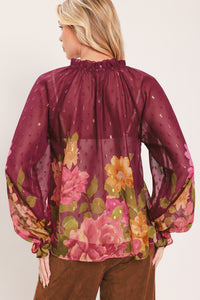 FLORA ROMANTICA WOVEN TOP