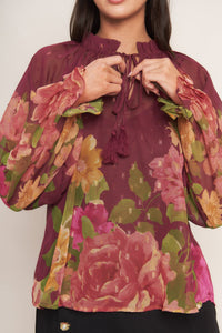 FLORA ROMANTICA WOVEN TOP