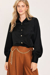 BLACK ORBIT WOVEN TOP