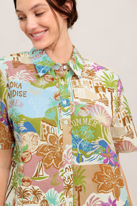 SUNSHINE GETAWAY WOVEN TOP