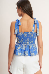 ROMANTIC BLUE PALETTE WOVEN TOP
