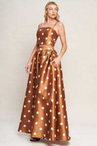 CHIC POLKA FLOW WOVEN TOP