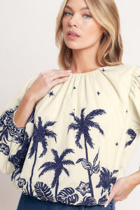BOHO CONSTELLATION  WOVEN TOP