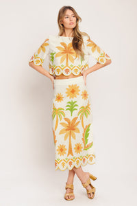 VINTAGE ISLAND WOVEN CROP TOP