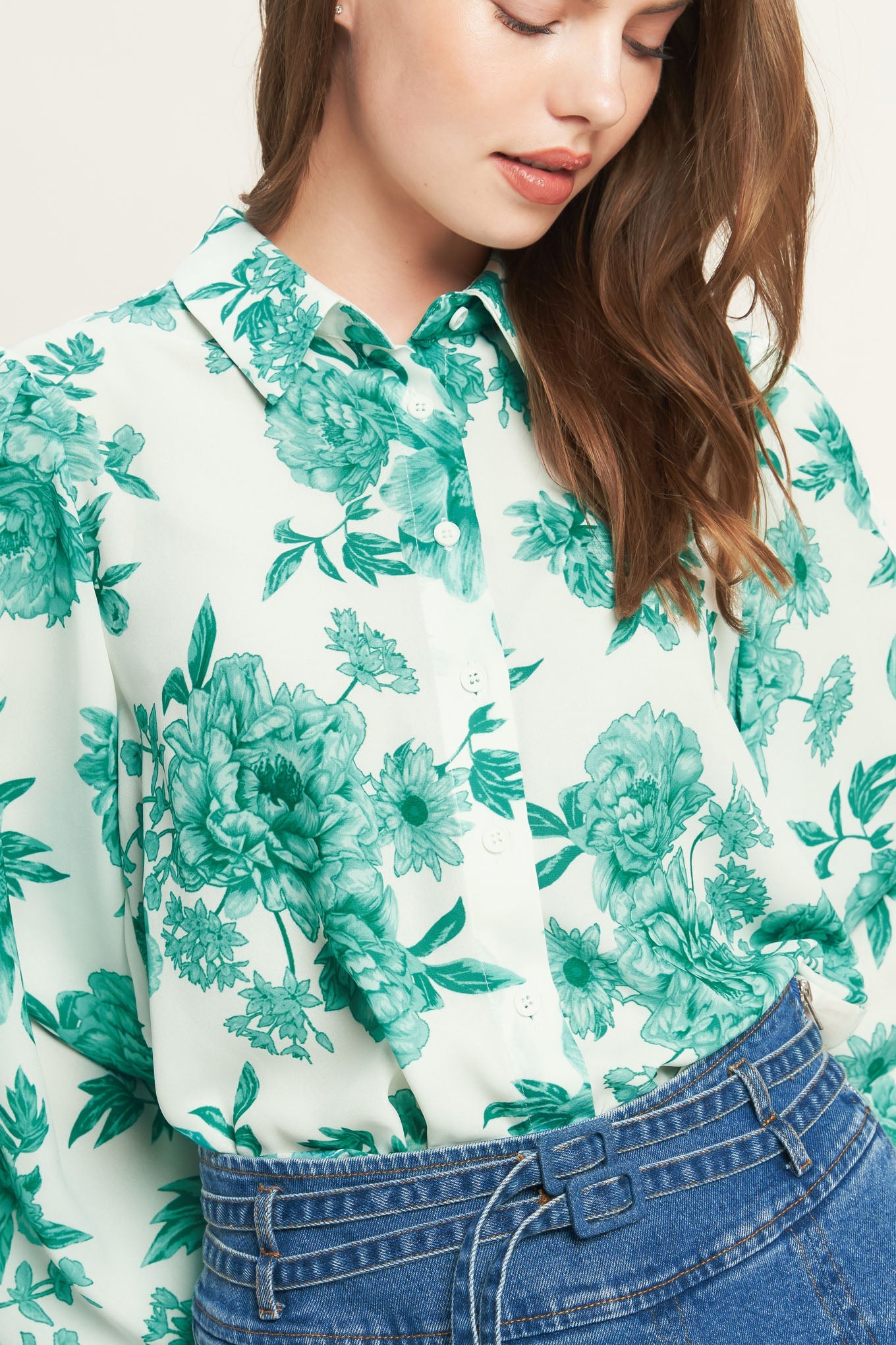 BOTANICAL POP WOVEN TOP
