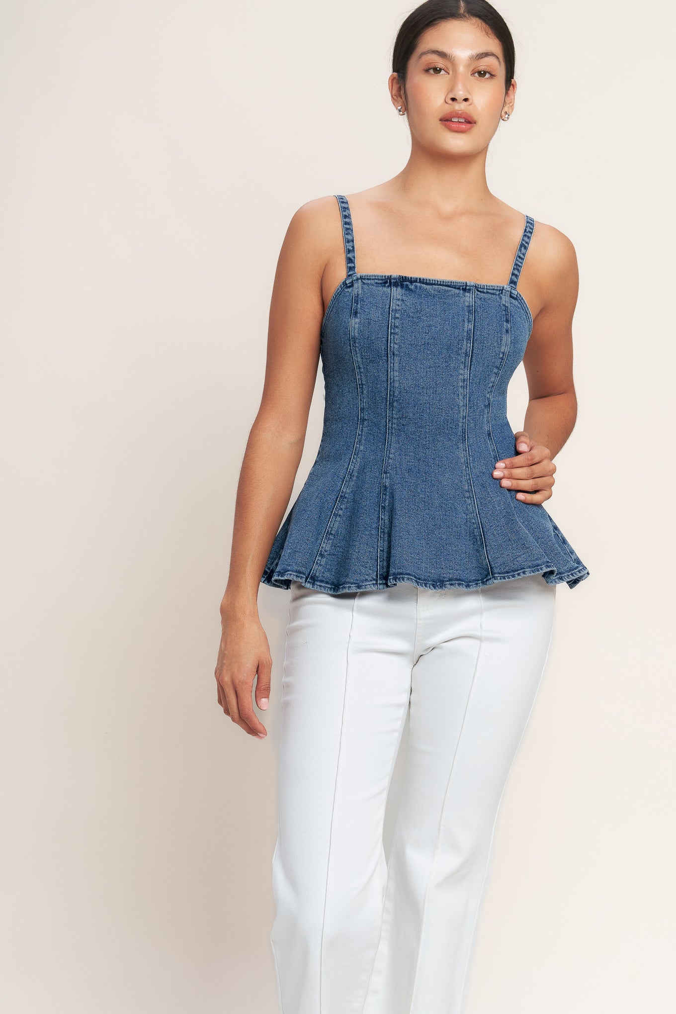 MADE TO FLATTER DENIM TOP