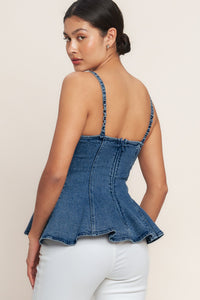 MADE TO FLATTER DENIM TOP