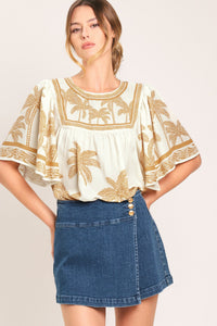 BREEZE STORY WOVEN TOP