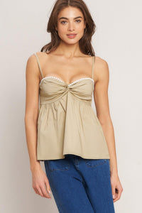 SLEEK TEMPTATION WOVEN TOP