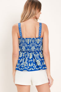 ROYAL FLUSH WOVEN TOP
