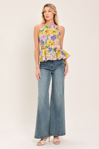 BLOSSOM MARKET WOVEN TOP