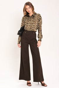 JUNGLE GLAM WOVEN TOP