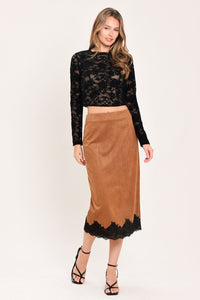 NOIR LACE MOONRISE WOVEN LACE CROP TOP