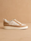 The Janie | Camel Tweed Wrapped Low Tops *FINAL SALE*