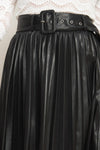 YOU FILL MY LIFE WITH LEATHER MIDI SKIRT