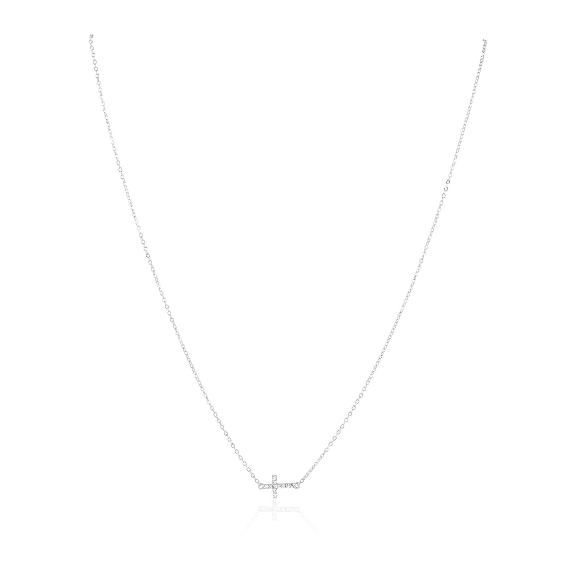 Janet Side Cross Necklace