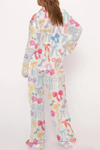 Lori -Bow Long Sleeve and Pants Pajama Set