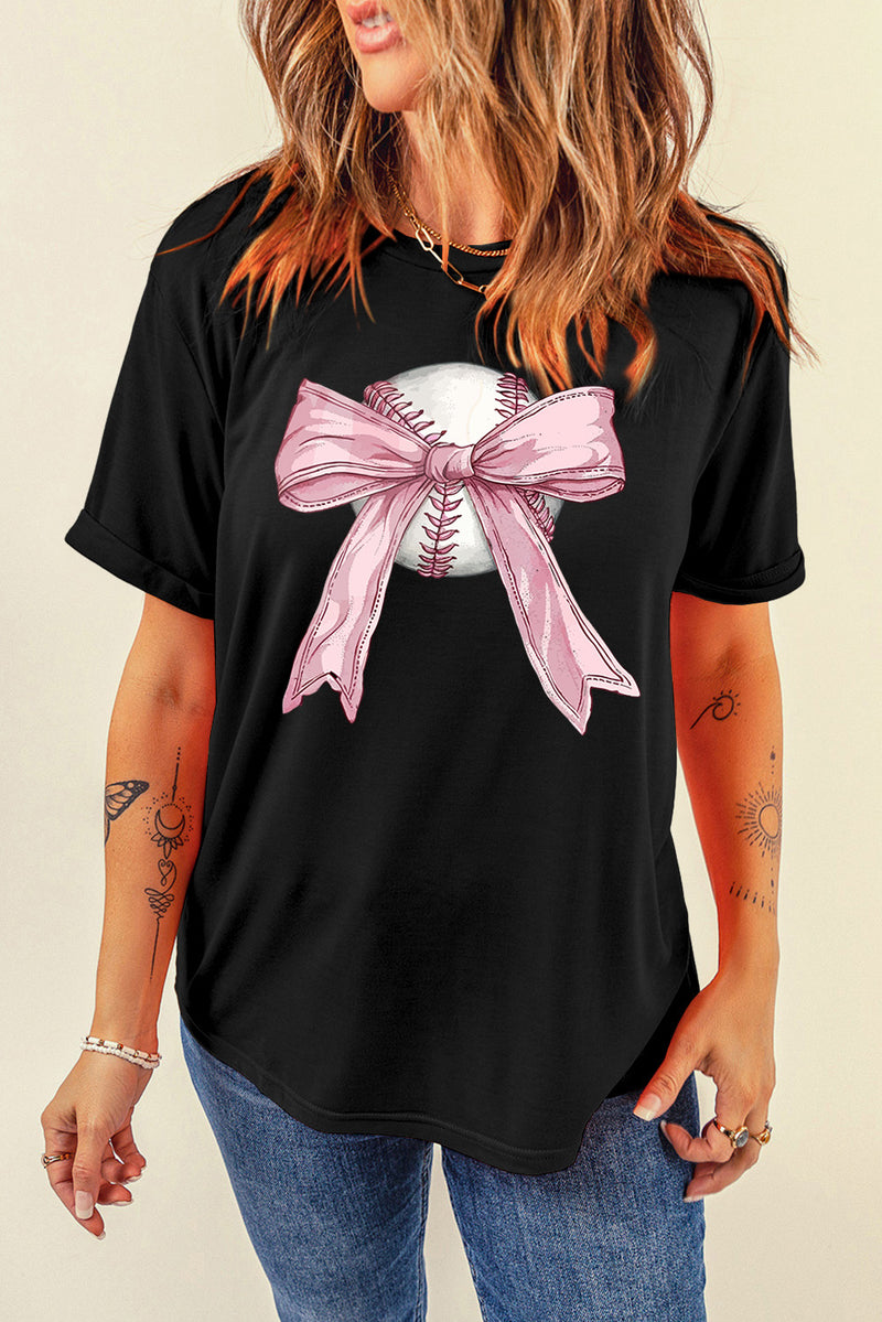 Adie-Black Bow Baseball Tee
