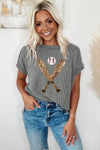 Neesa- Sequin Baseball  Blouse