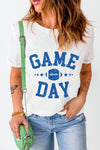 White Wildcats Football GAME DAY Graphic Crewneck T Shirt