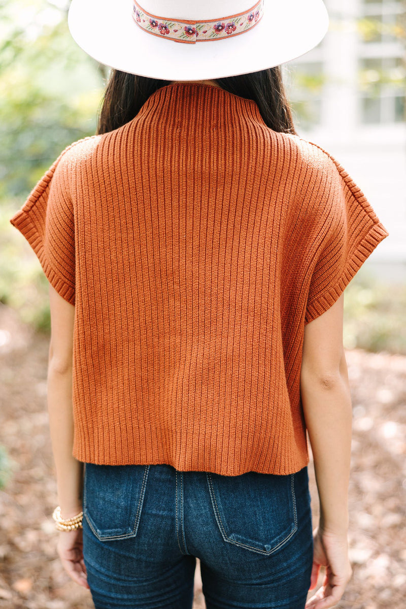Ollie-Patch Pocket Ribbed Knit Short Sleeve Sweater