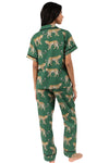 Gabrielle- Green Cheetah Pajama Set