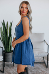 Desiree - Denim Bow Mini Dress