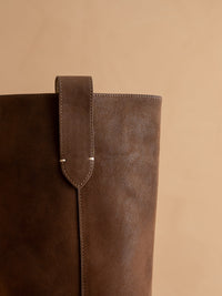 The Leanne | Coffee Moto Knee High Boot