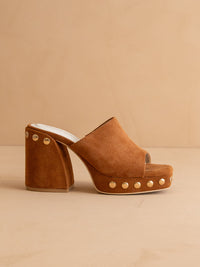 The Leona | Caramel Studded Platform Heel
