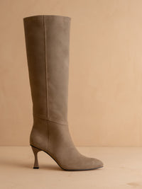 The Lexington | Dark Taupe Pointed Toe Knee High Boot
