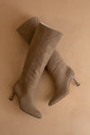 The Lexington | Dark Taupe Pointed Toe Knee High Boot