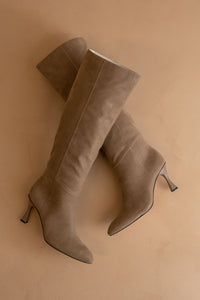 The Lexington | Dark Taupe Pointed Toe Knee High Boot