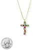 MOSAIC CROSS NECKLACE
