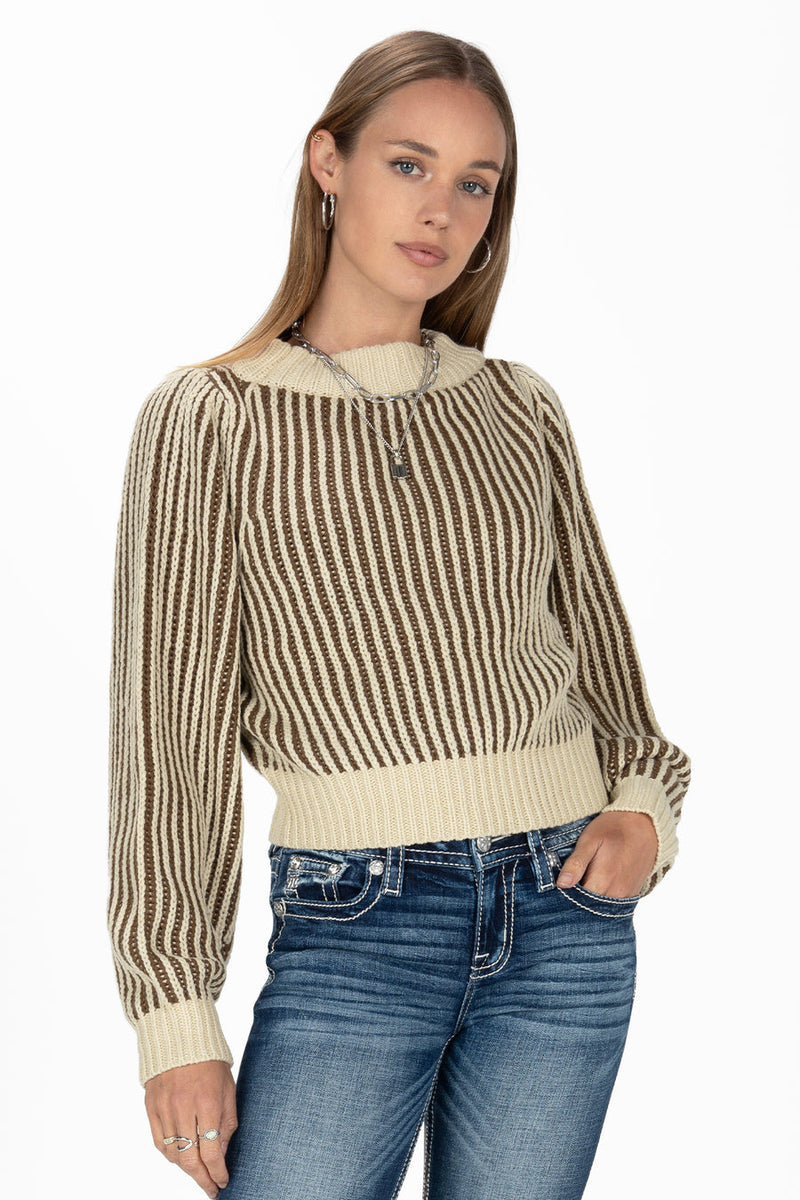 Striped Cropped Sweater