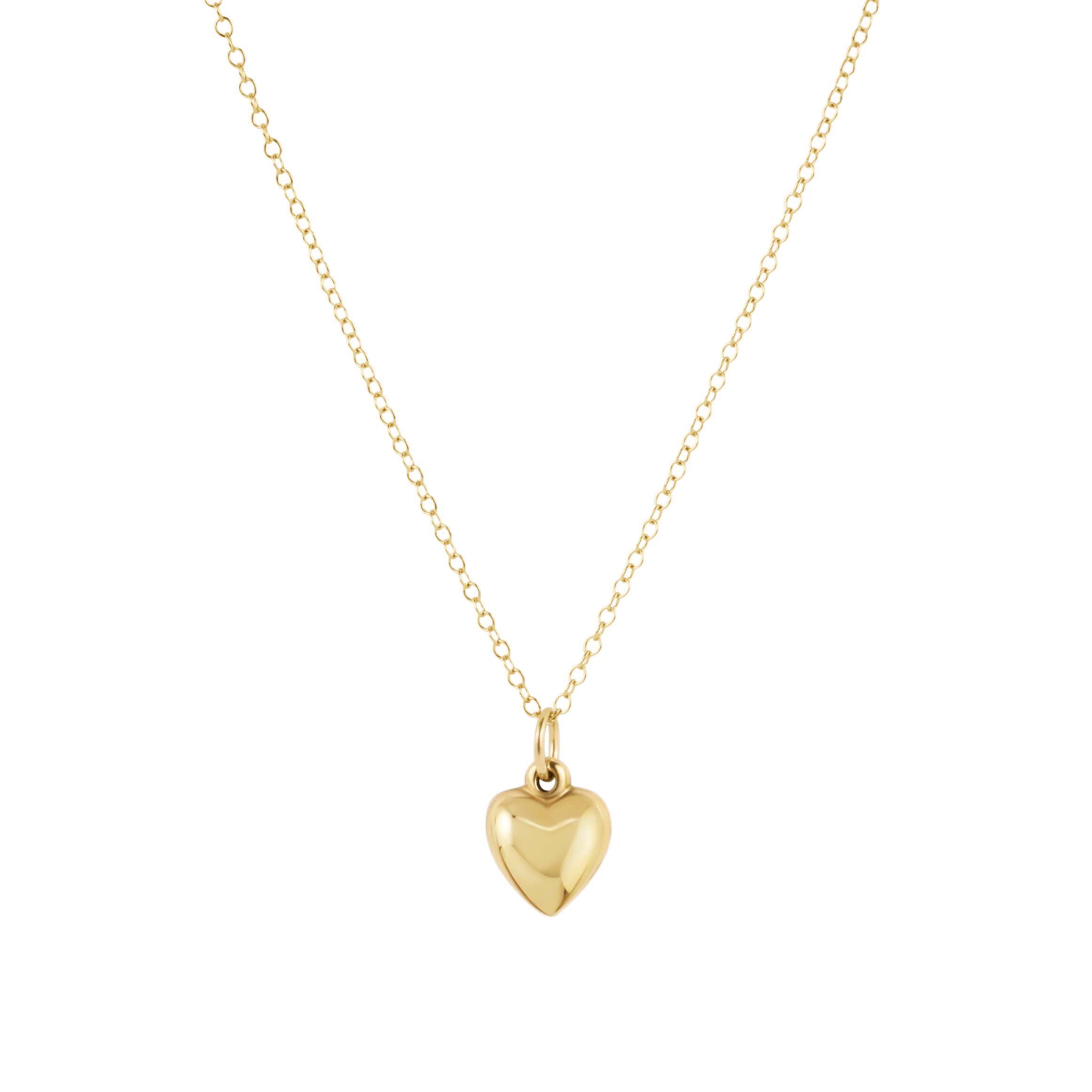 16" necklace gold - love plush small gold charm