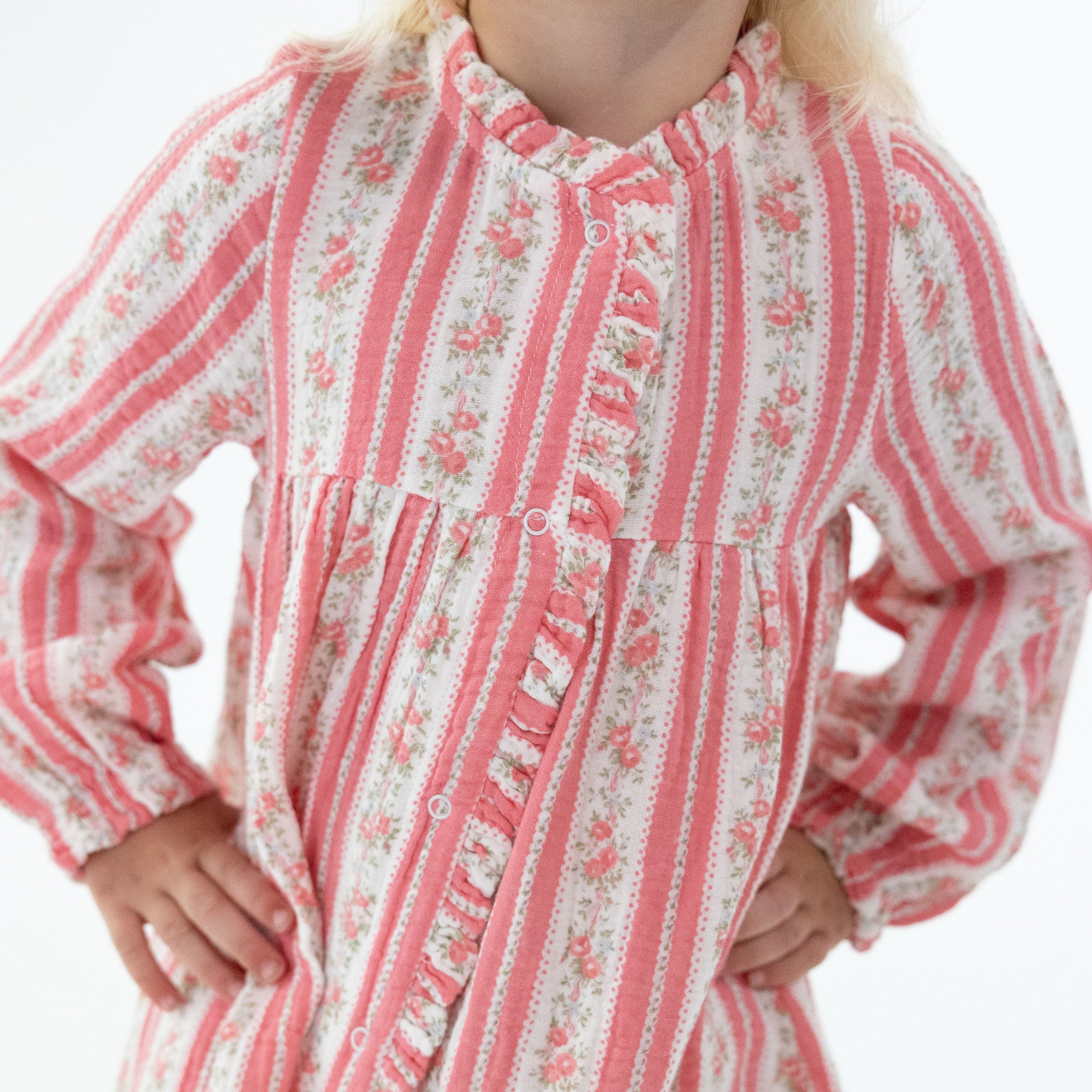 Suzie Floral Stripe - Romy Dress and Bloomer