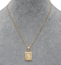 INITIAL CARD NECKLACE
