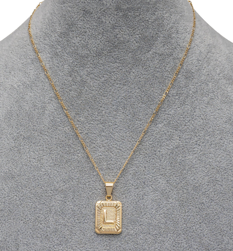 INITIAL CARD NECKLACE