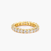 Grace 4.1ct CZ 14k Gold Classic Eternity Band