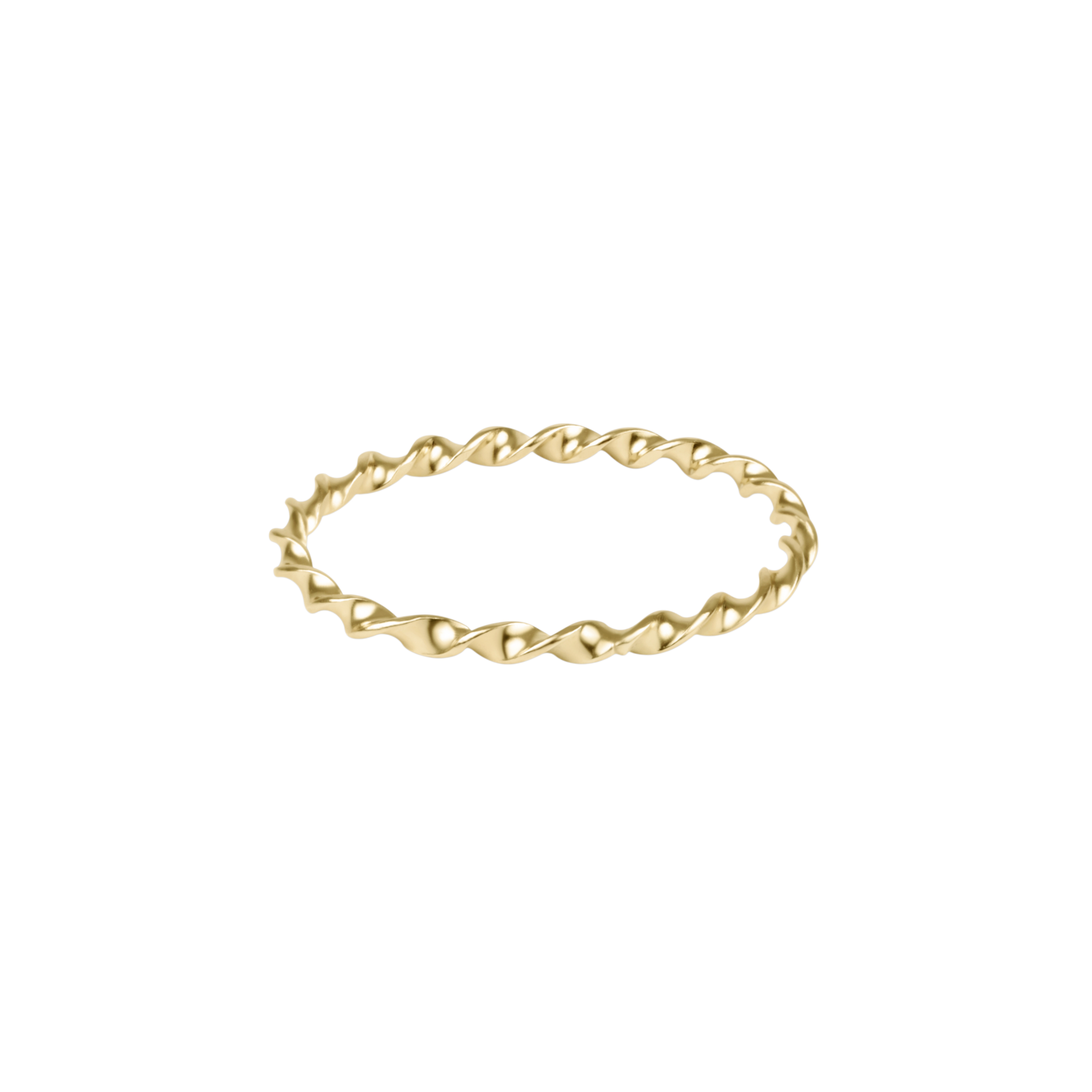 Classic Gold Twisted Thin Band Ring