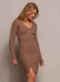 Victoria - Ribbed Sweater Mini Dress